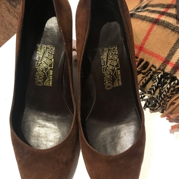 Salvatore Ferragamo Brown Suede Shoes - Picture 5 of 5